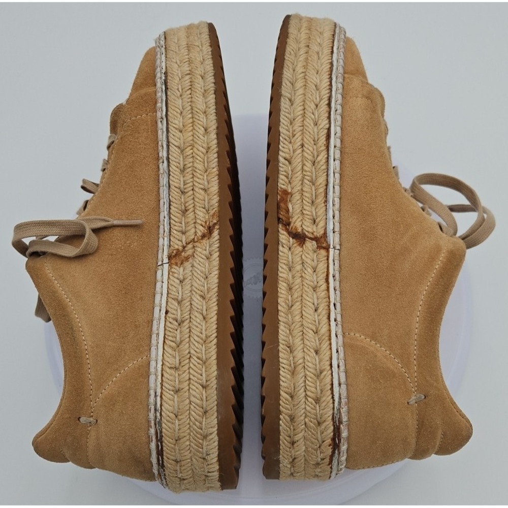 Rag & Bone KENT Tan EU/38.5 W/8.5 Suede Platform Espadrille Lace Up Sneaker *EUC - Picture 9 of 16
